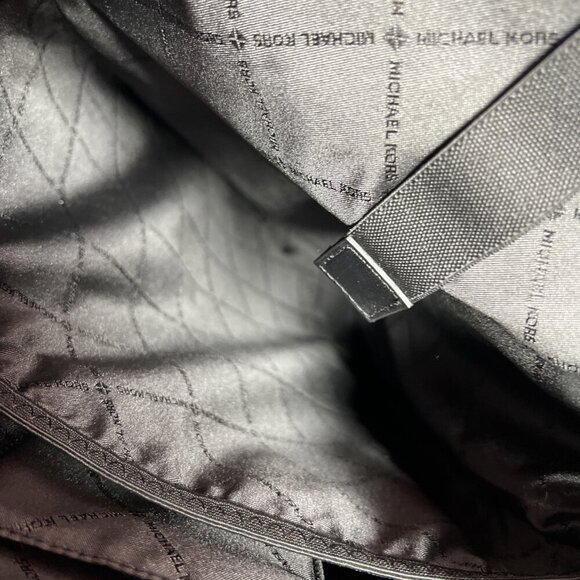 Michael Kors Cooper Admiral Blue Logo Large Backpack Flip Top Adjustable Straps - Picture 10 of 16